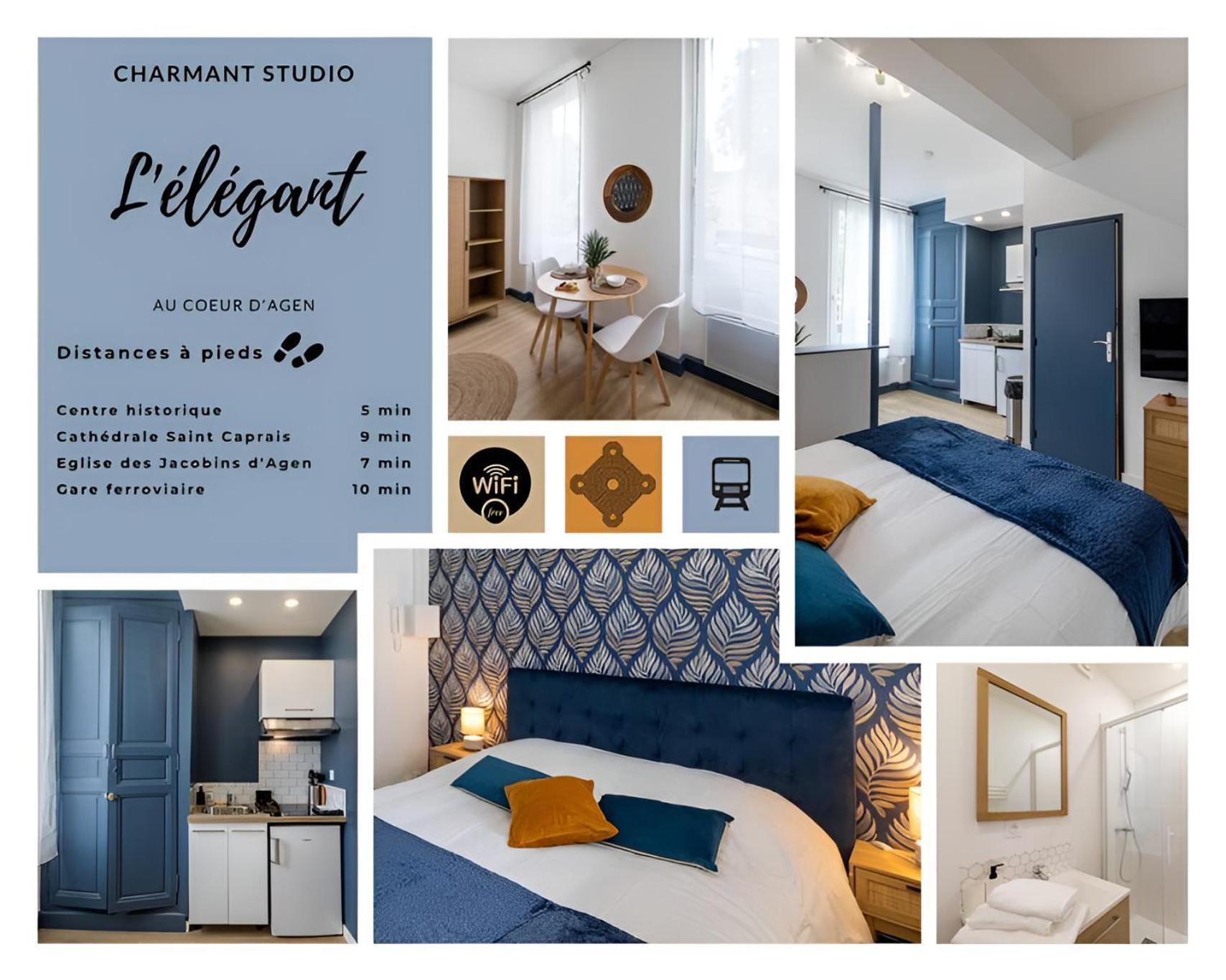 L'Elegant, Charmant Studio Hyper Centre Gare 800M Agen Exterior foto